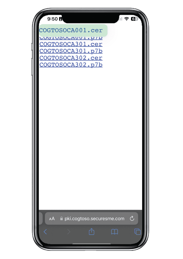 Select Certificate