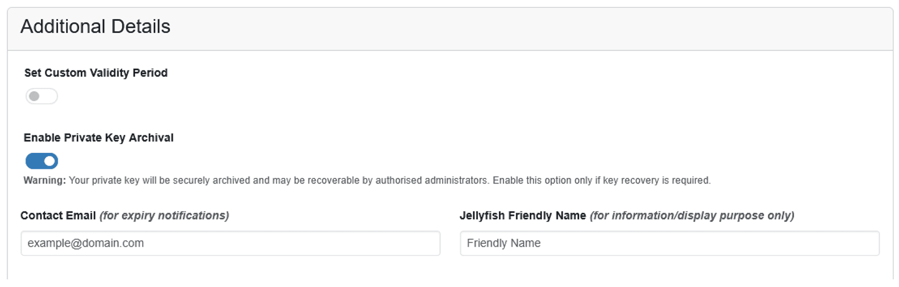 Enabling private key archival during certificate issuance Image 