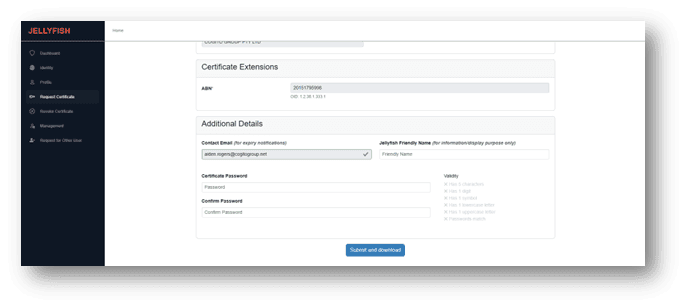 Figure 4. Request a certificate