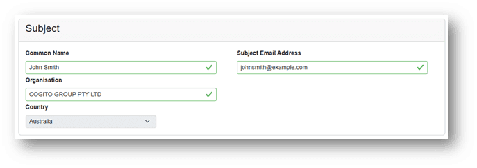 Figure 5 Enter cert details
