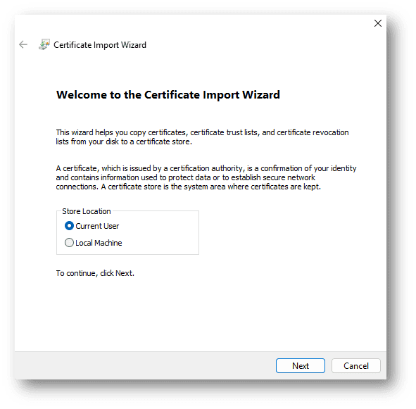 Figure 6. Install a cert